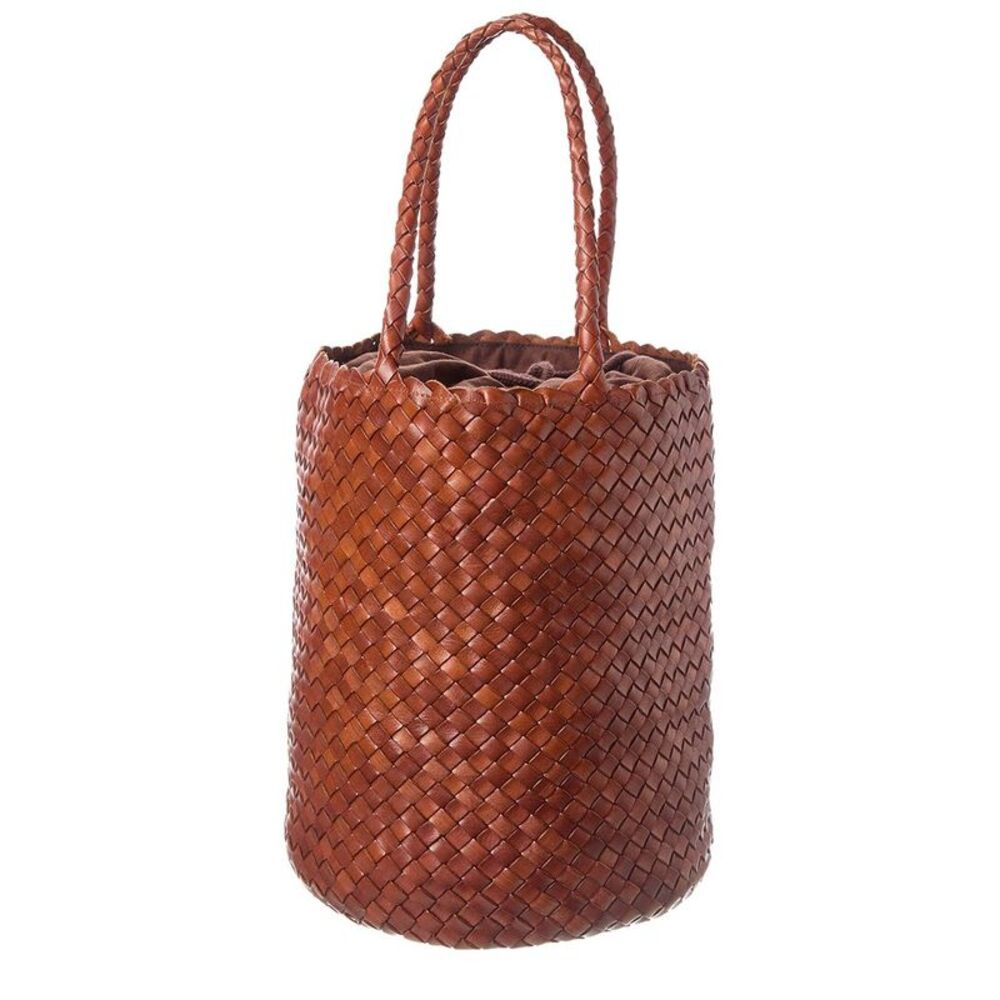 Dragon Diffusion Leather Bucket Bag, Brown